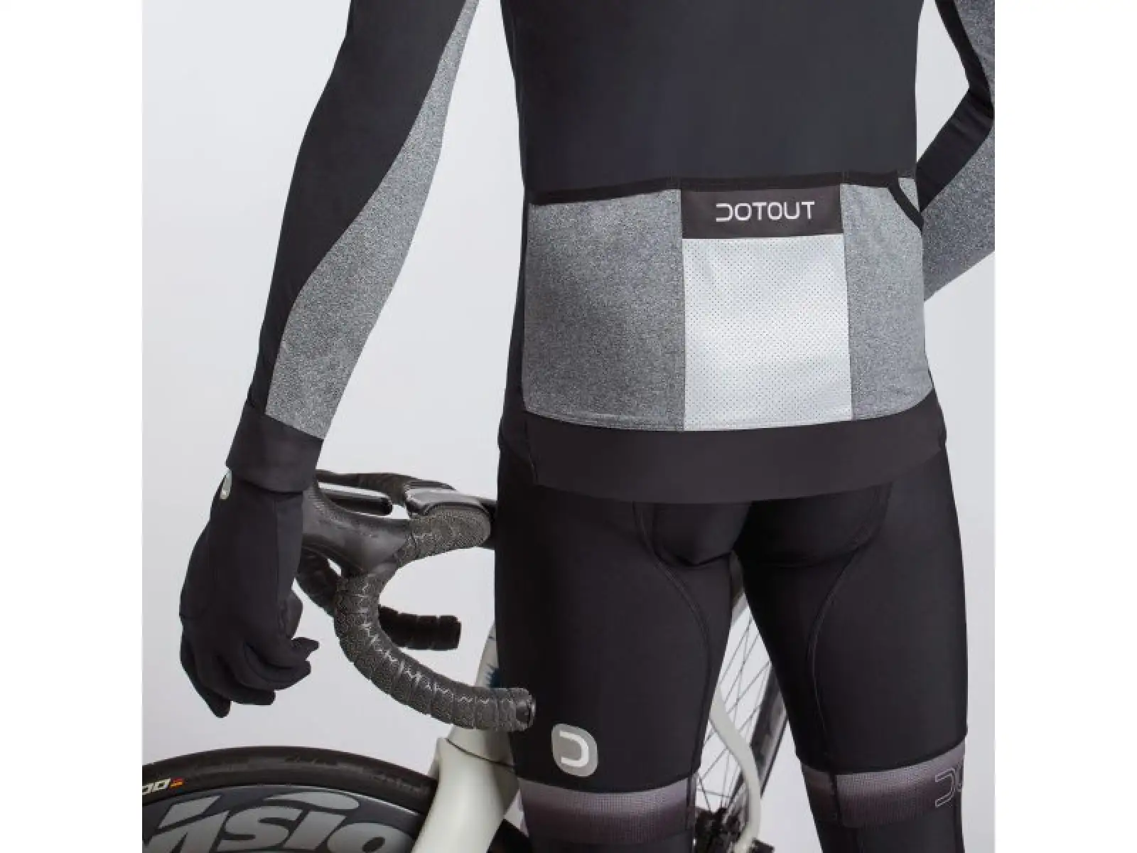 Dotout Thermo Herren Shorts mit Polsterung und Latz Schwarz