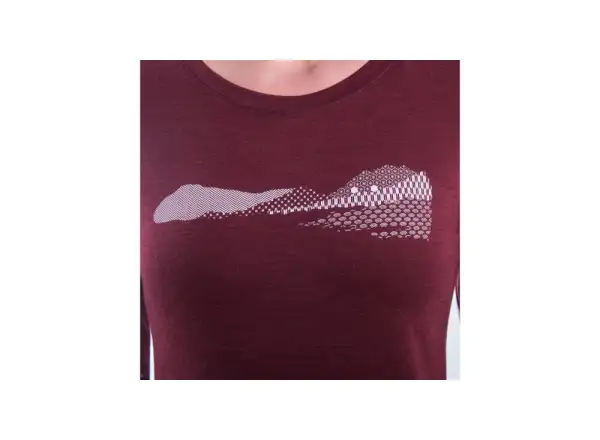 Sensor Merino Air PT Hills Damen Langarmshirt Port Red