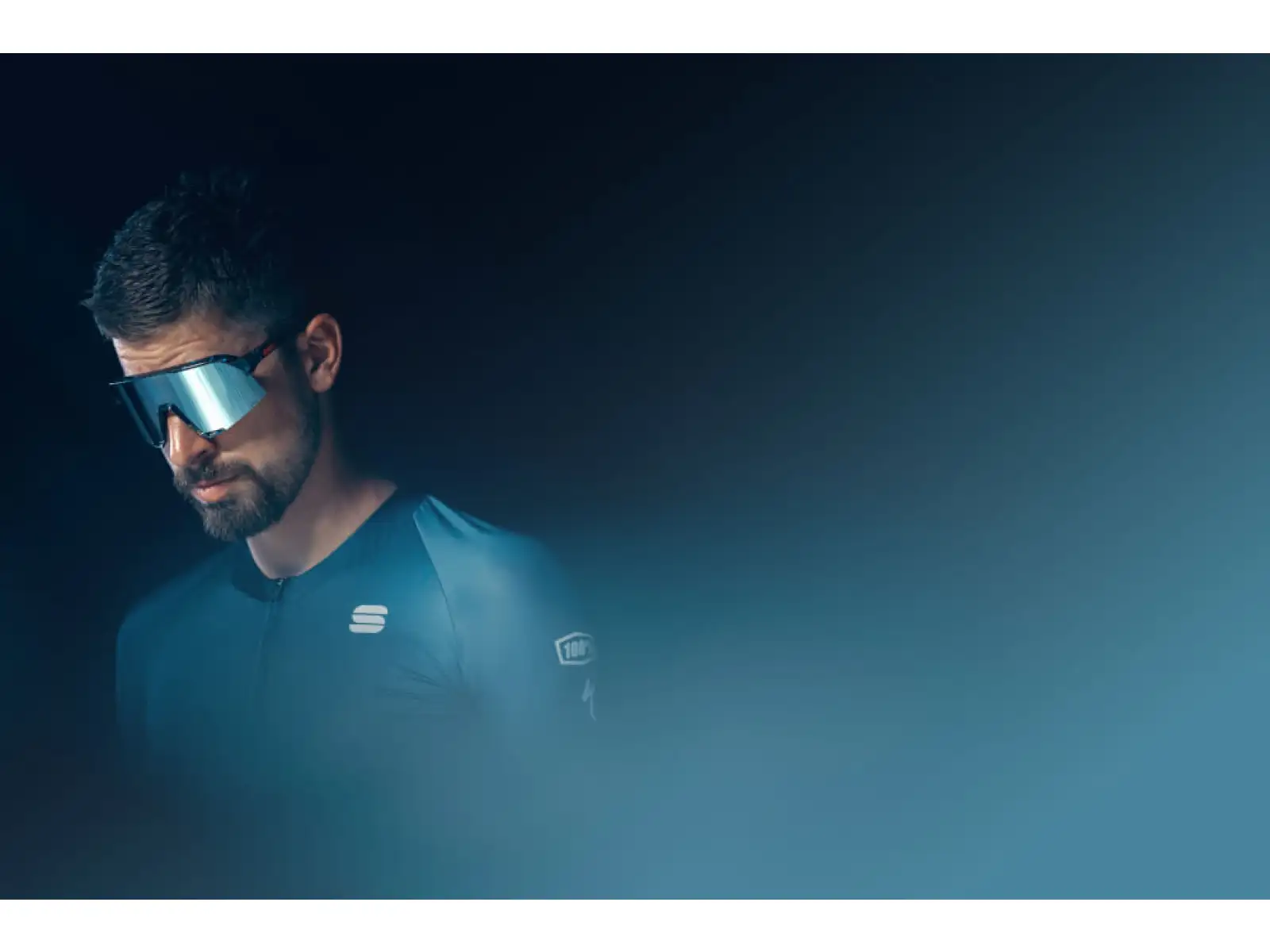 100% S3 HiPER Fahrradbrille Schwarz Holographisch/Blau Multilayer Spiegelglas