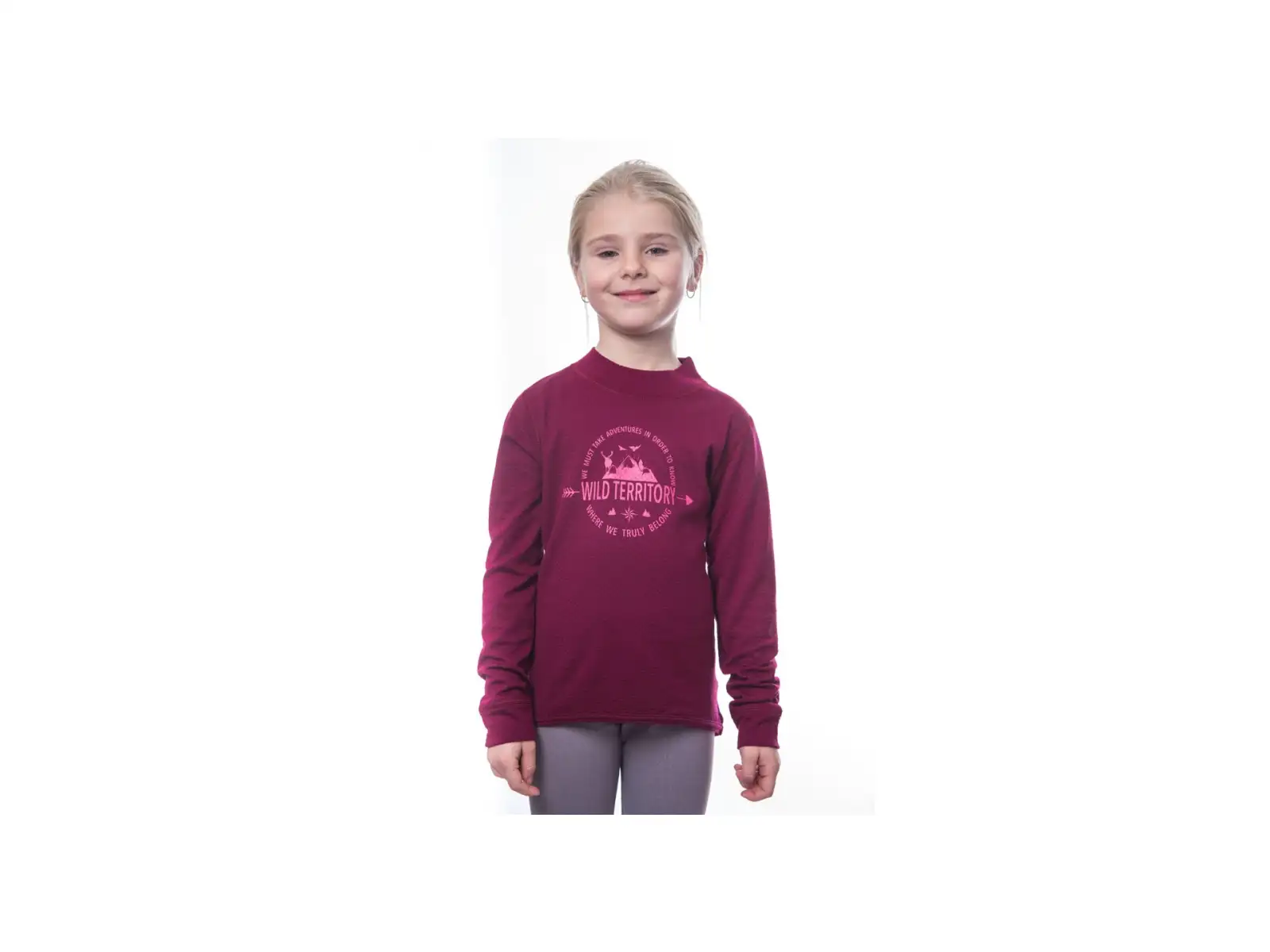 Sensor Merino DF Territory Kindertrikot Langarm lilla