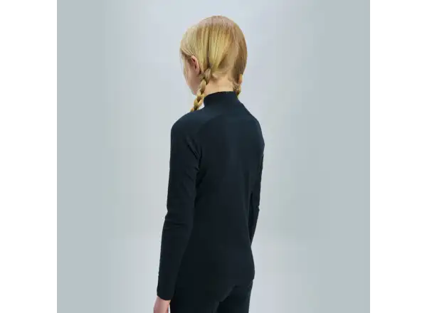 POC Layer Merino Kinderunterhemd langer Ärmel Uran-Schwarz