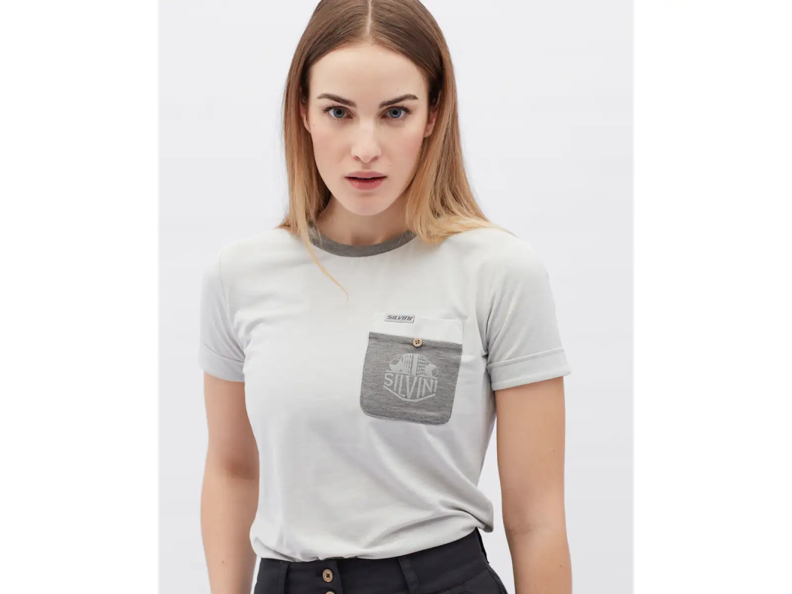 Silvini Calvisia Damen T-Shirt mit kurzen Ärmeln in Cloud/Grau