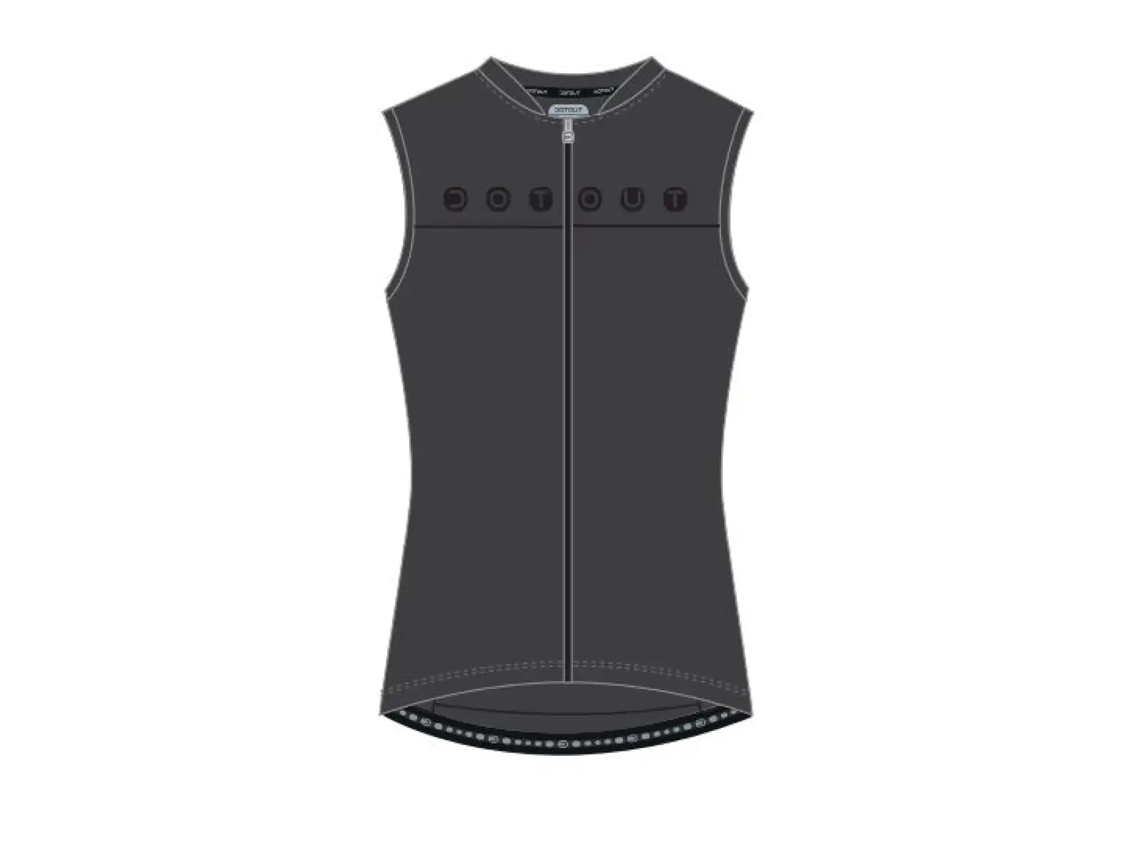 Dotout Signal Damen ärmelloses Trikot Light Black