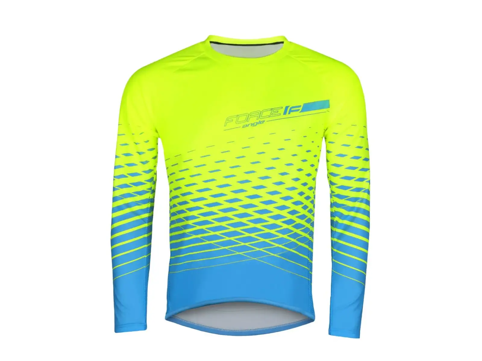 Force Angle MTB Herrenlangarmshirt in Neon-Blau.