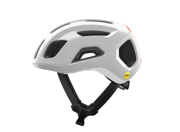 POC Ventral Air MIPS Straßenhelm Hydrogen White/Fluorescent Orange