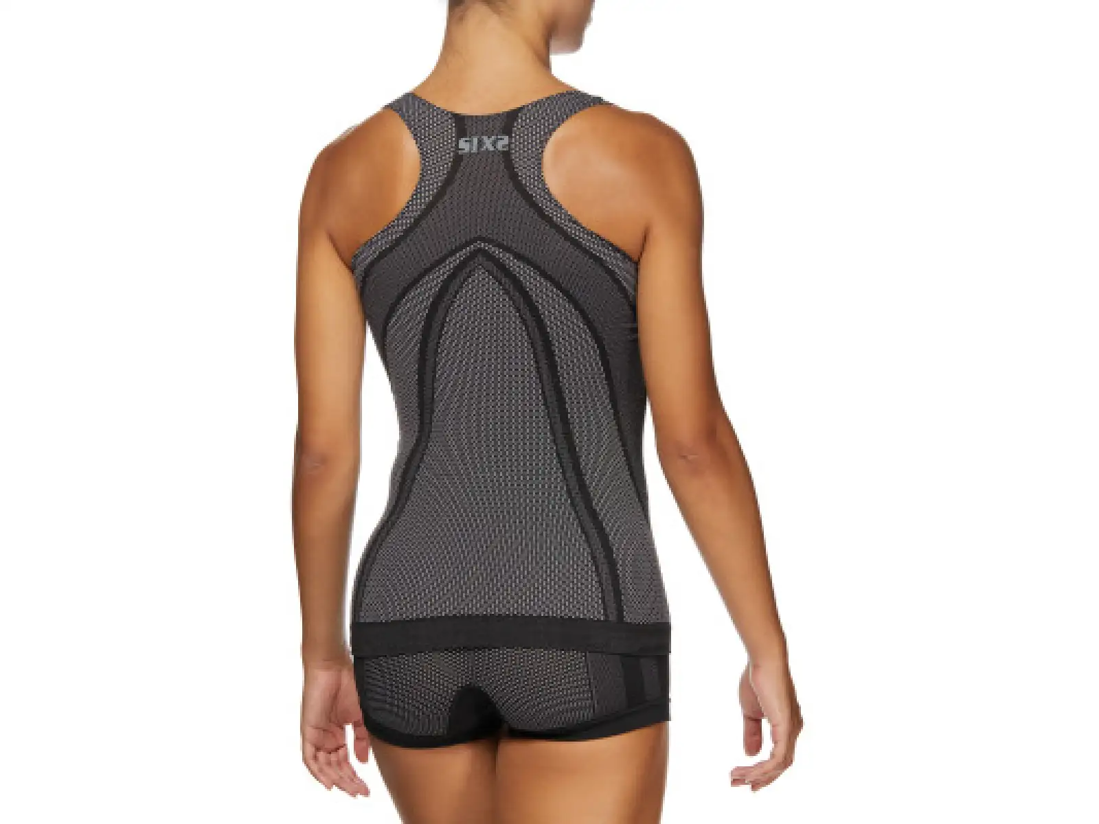 SIXS SMG Damen ärmelloses Shirt Carbon Schwarz.
