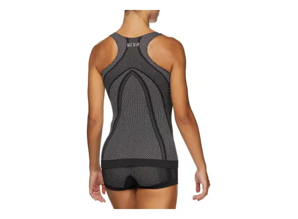 SIXS SMG Damen ärmelloses Shirt Carbon Schwarz.