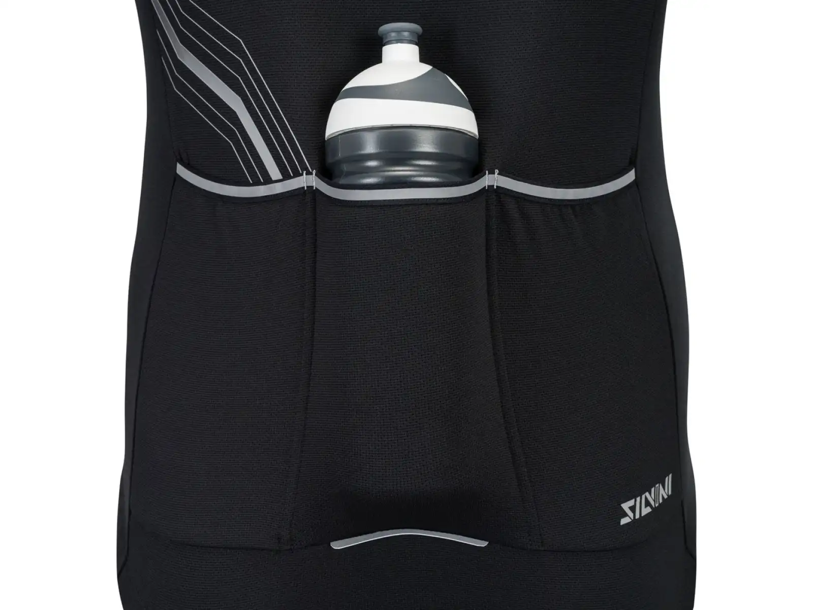 Silvini Grande Herrentrikot Langarm Schwarz/Wolke