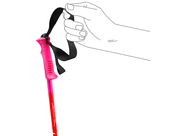Leki Racing Kids Kinder-Skistöcke Neonpink-neonorange-neonyellow