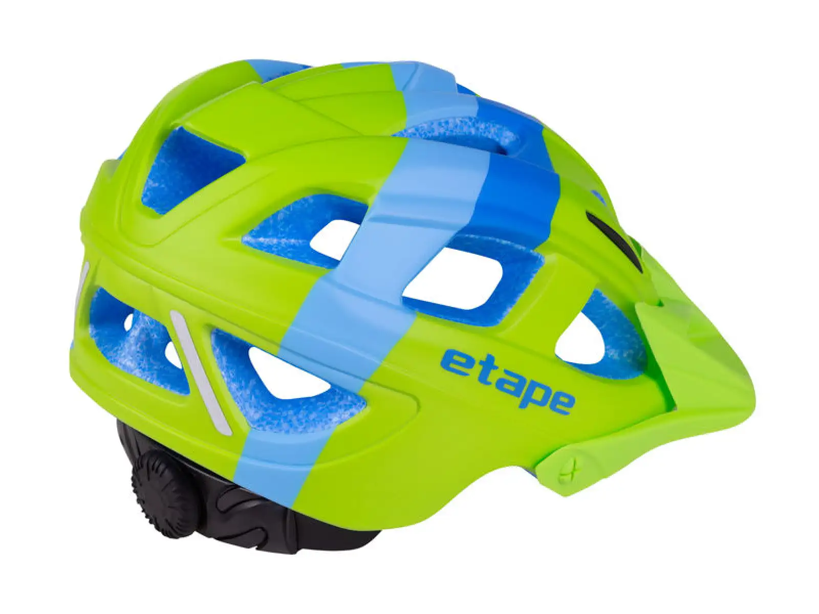 Etape Hero Kinder-Fahrradhelm grün/blau matt