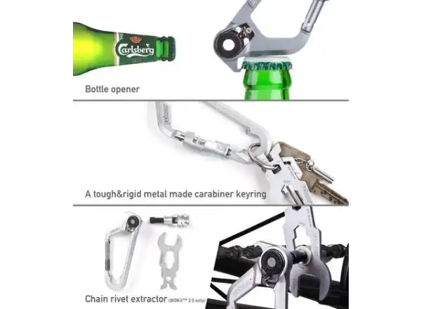 Woho WOKit 2.0 Bikepacking Werkzeugset Silber.