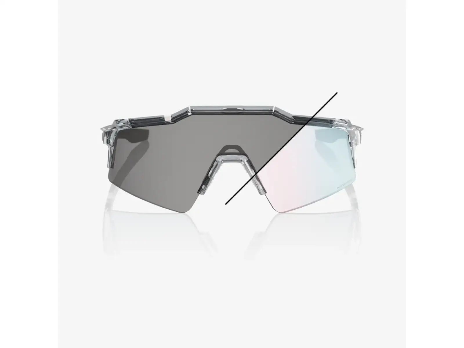 100% Speedcraft SL Sonnenbrille – Translucent Grey mit Rose Gold Photochromic