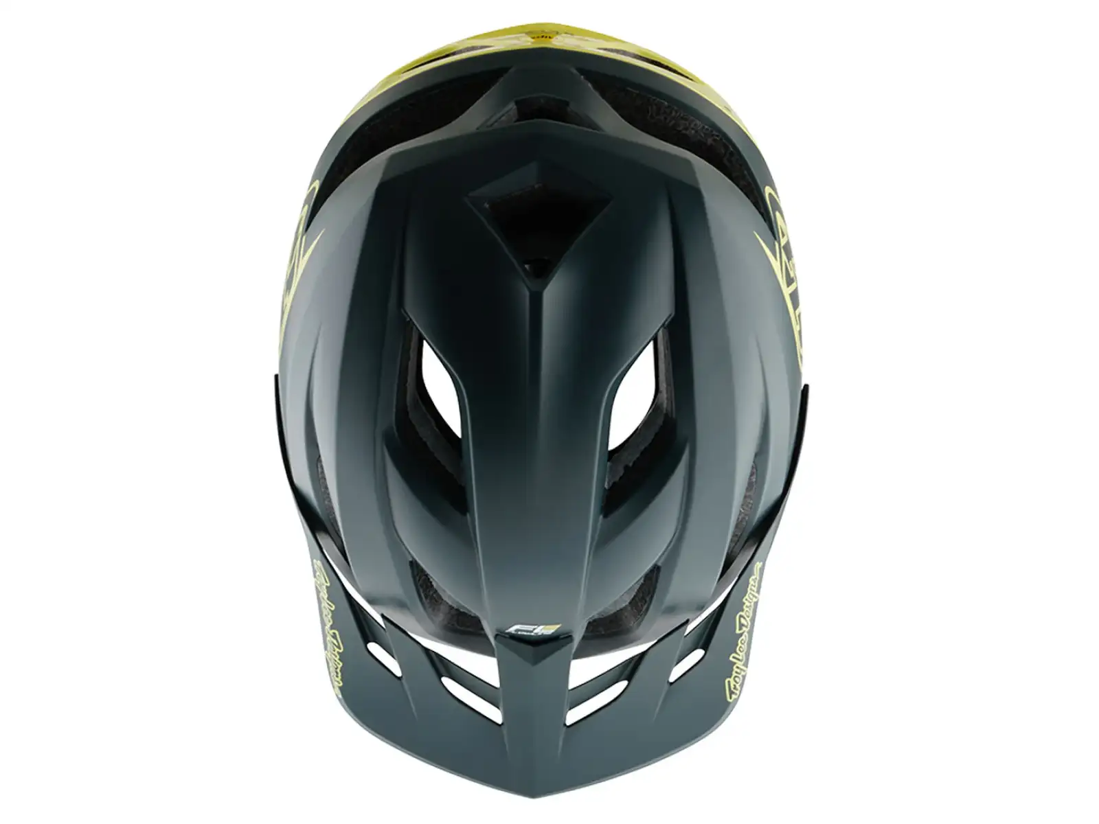 Troy Lee Designs Flowline SE Helm Badge Gray/GLO Yellow
