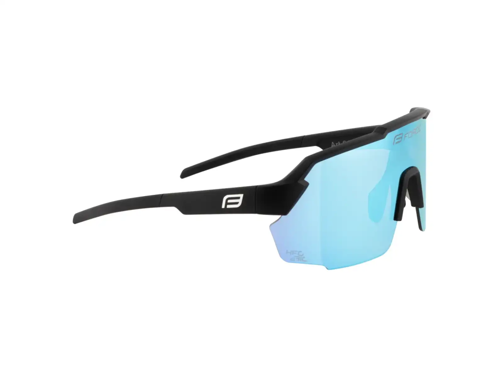 Force Pulse Fahrradbrille schwarz/blaues verspiegeltes Glas
