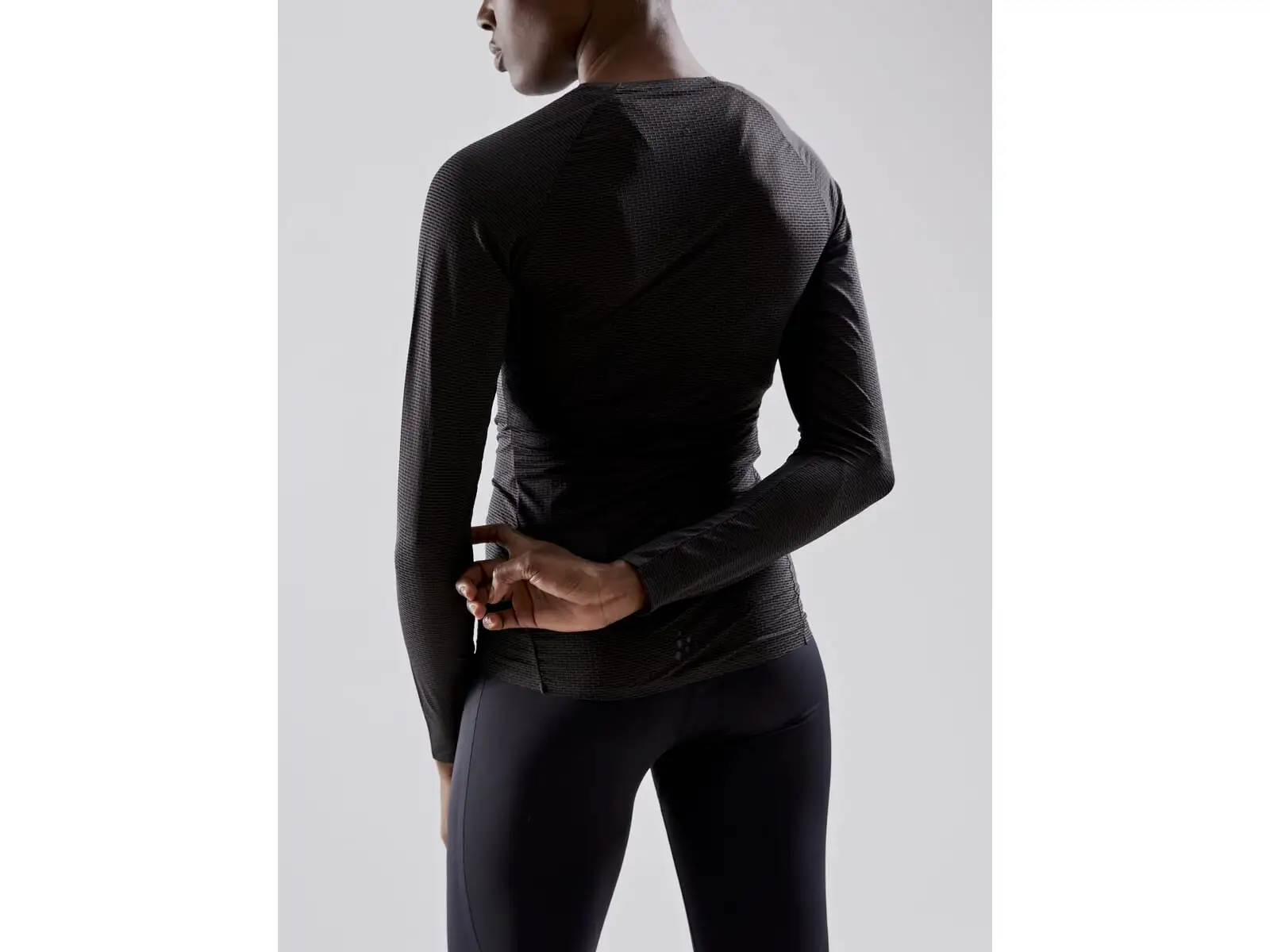 Craft PRO Dry Nanoweight LS Damen T-Shirt schwarz