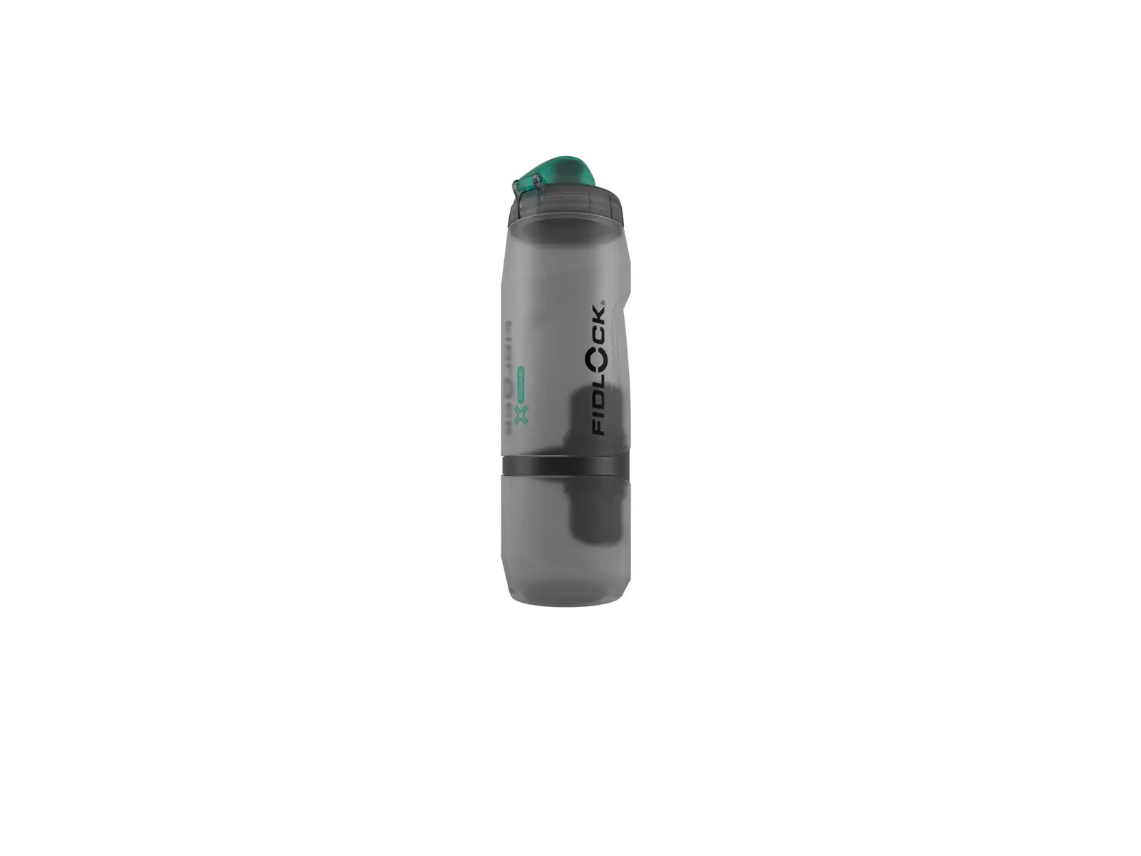 Fidlock Twist Set antibakterielle Flasche Smoke 800 ml + Basis am Rahmen