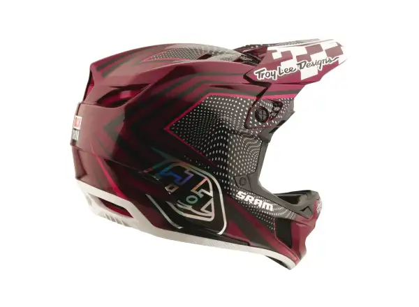 Troy Lee Dsigns x SRAM D4 Carbon Helm Radioscape Black/Berry