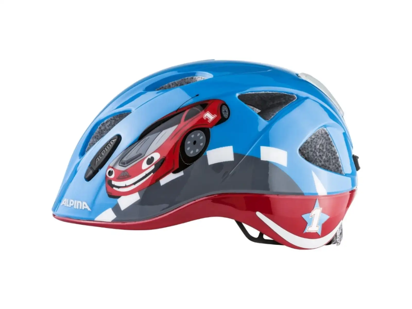 Alpina Ximo Flash Kinderhelm cars Rot