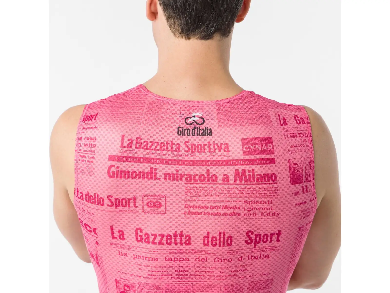 Castelli Giro Gazzetta Dello Sport Herren Unterhemd ohne Ärmel Rosa Giro