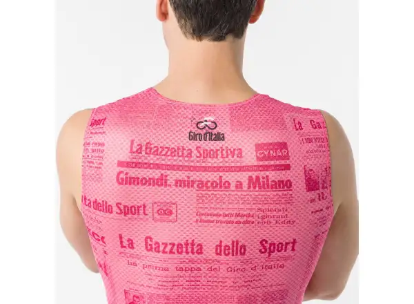Castelli Giro Gazzetta Dello Sport Herren Unterhemd ohne Ärmel Rosa Giro