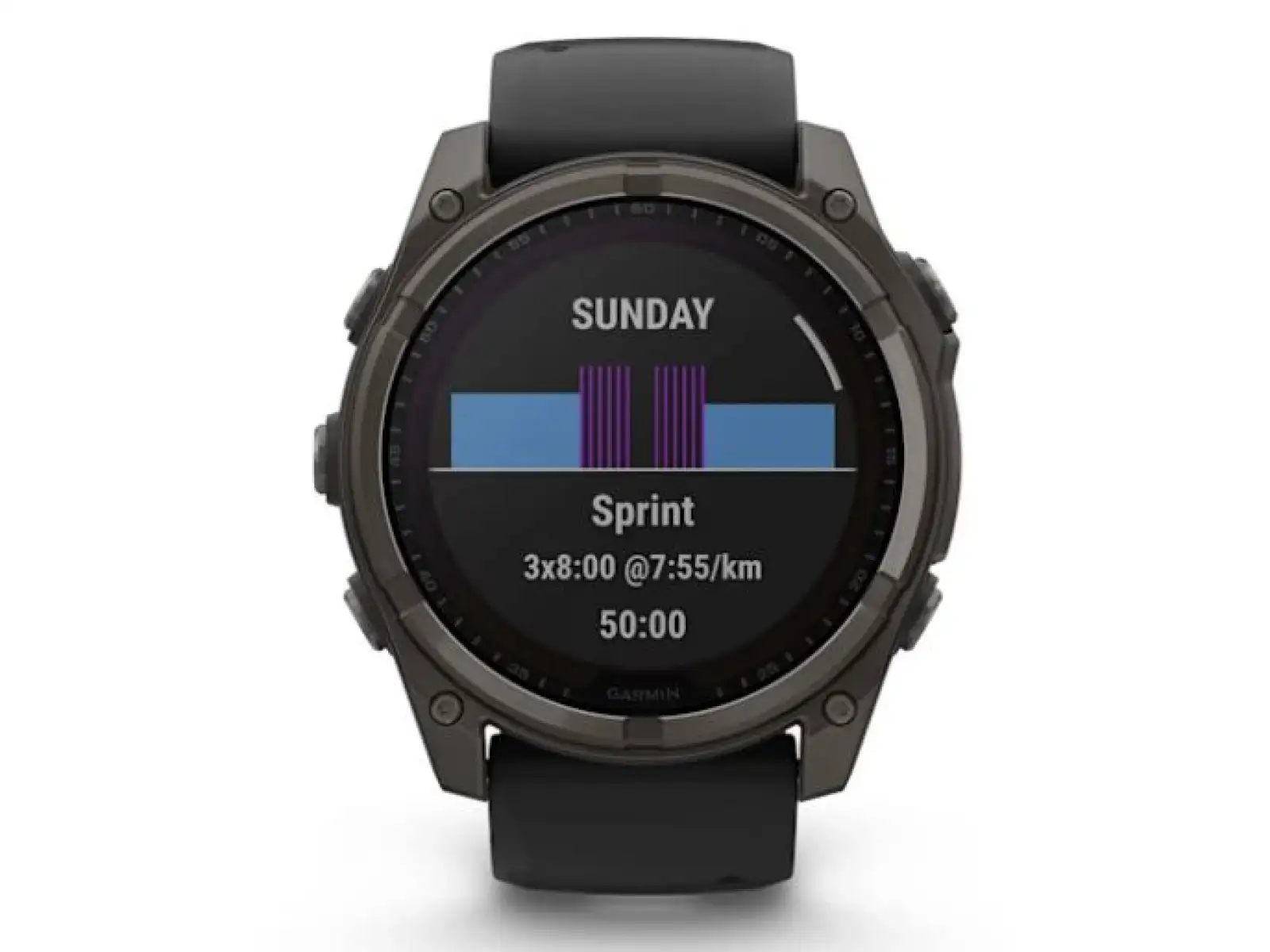 Garmin fenix 8 - 51 mm Solar Sapphire Smartwatch Carbon DLC Titanium Schwarz/ Kieselgrau