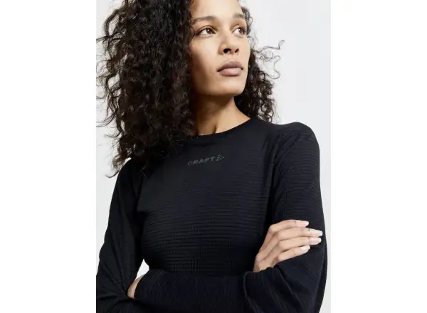 Craft Pro Wool Extreme X Damen Langarmshirt schwarz