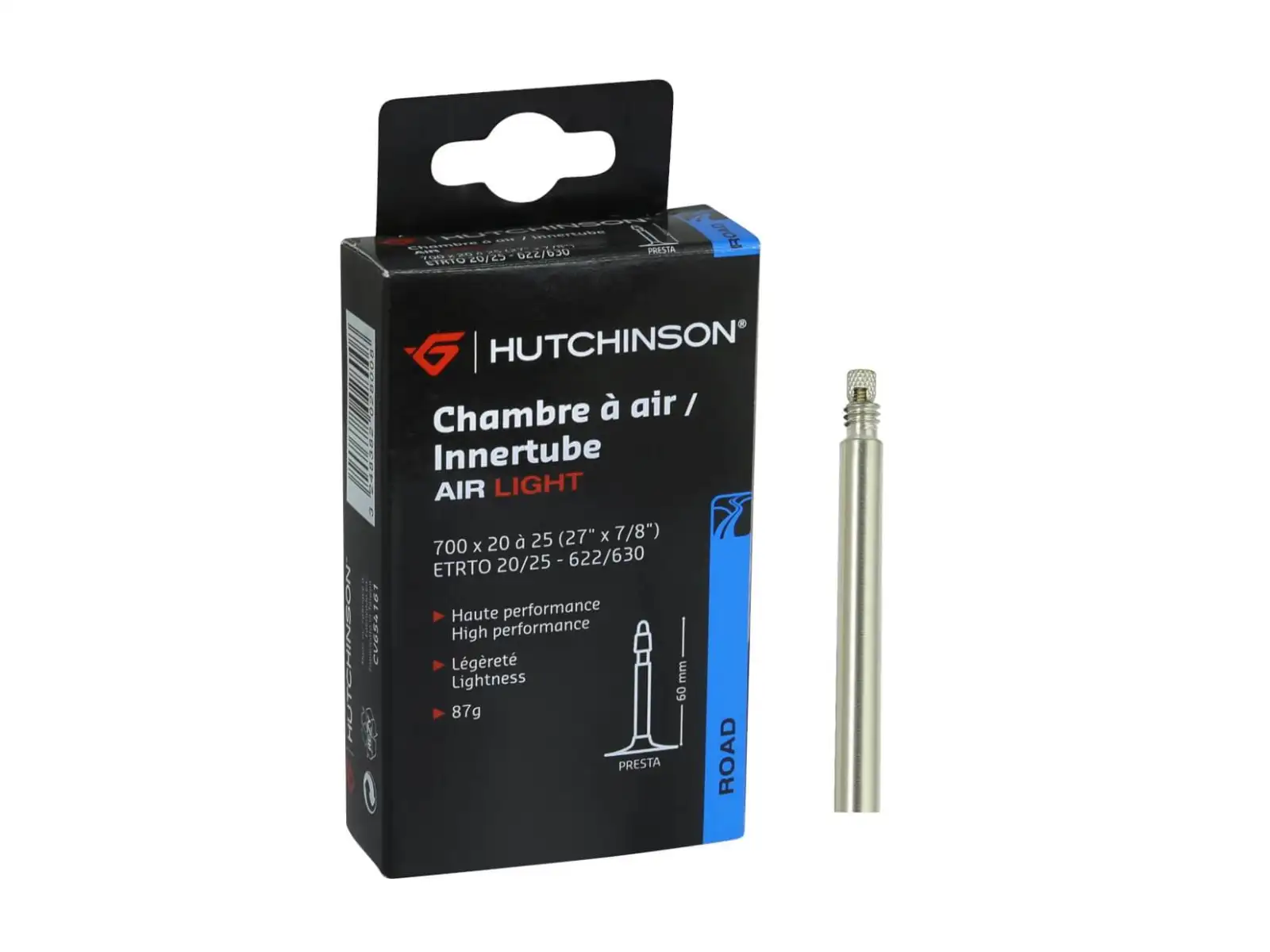 Hutchinson Air Light 20/25-622 Rennradschlauch Autoventil 60 mm