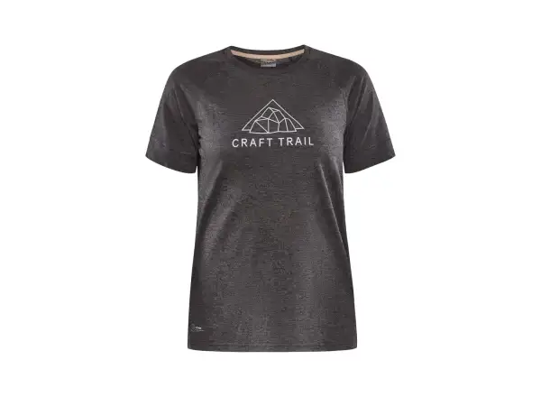 Craft ADV Trail Wool Damen T-Shirt, Kurzarm, Schwarz.