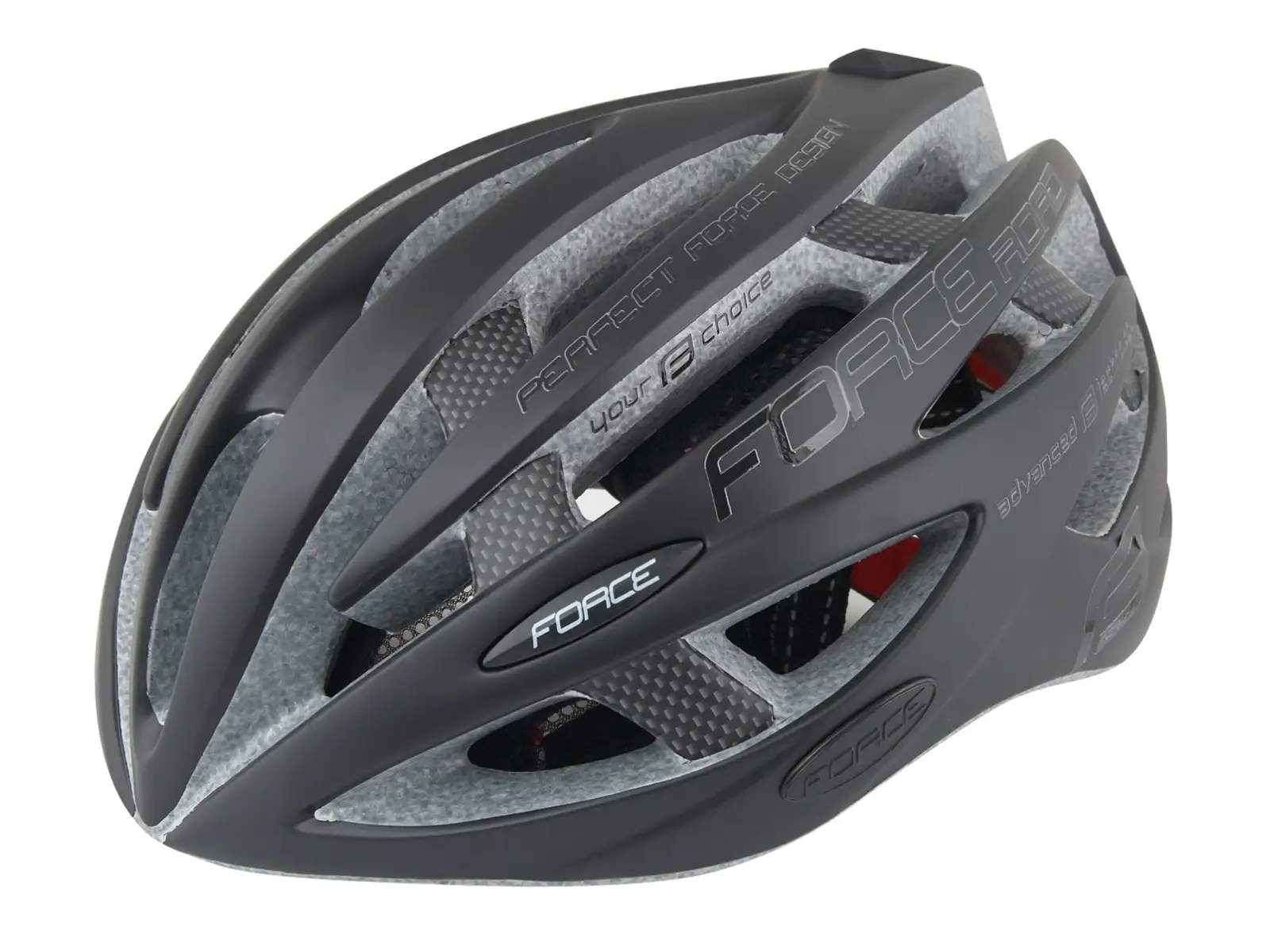 Force Road Helm schwarz matt/glänzend