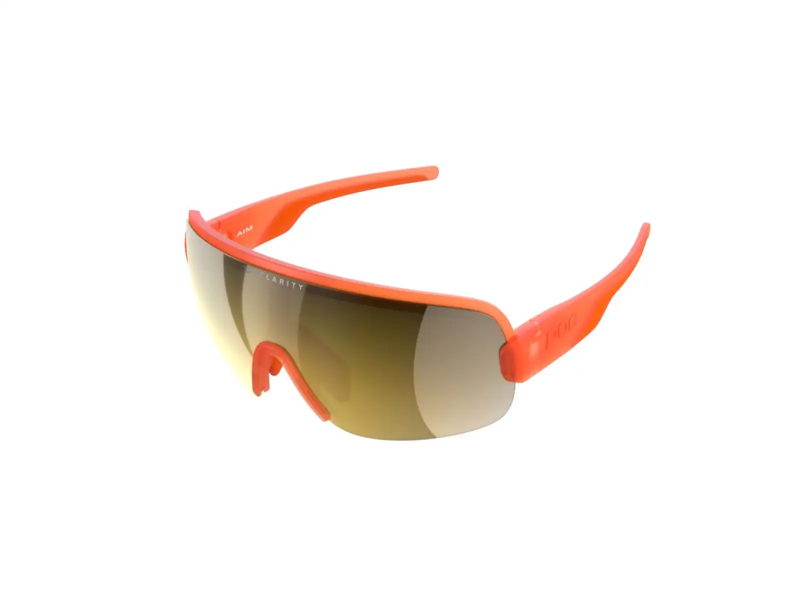 POC Aim Brille Fluorescent Orange Translucent/Violet Gold Mirror