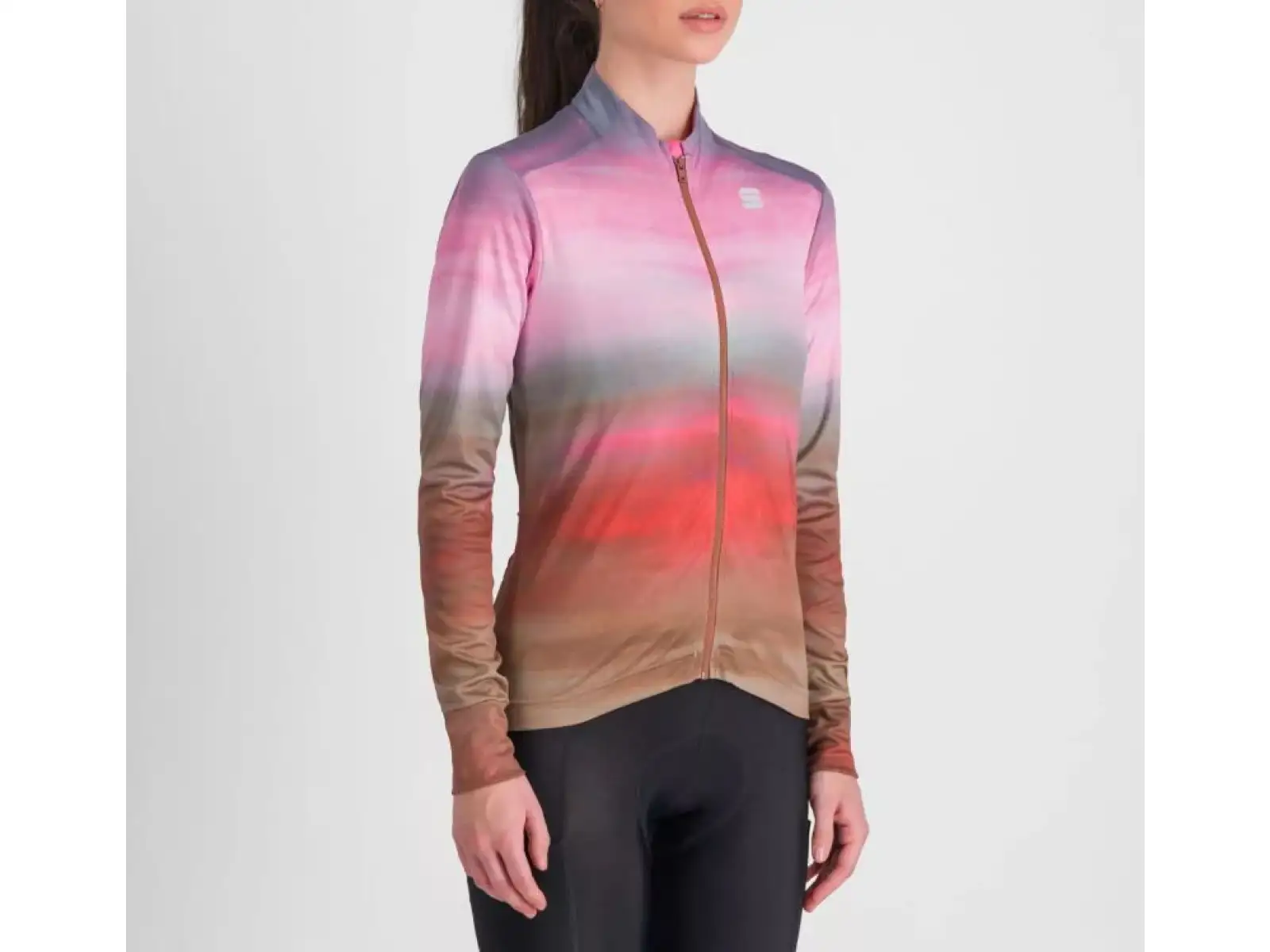 Sportful Flow Supergiara Thermal Damen Langarmtrikot Cayenna Rot/Rosa