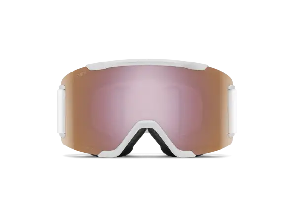 Smith Squad Skibrille White Vapor / ChromaPop Everyday Rose Gold Mirror (2 Scheiben)