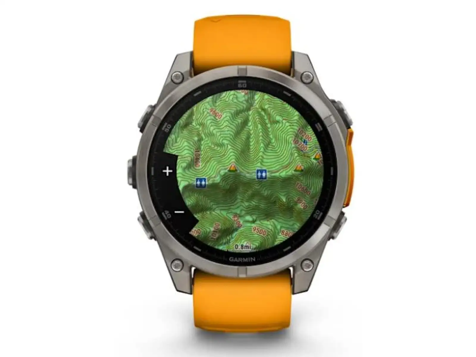 Garmin fenix 8 - 47 mm AMOLED Saphir Smartwatch Titanium Orange/Graphite