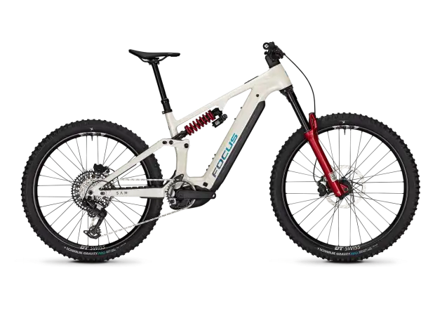 Focus SAM 9 600Wh vollgefedertes E-Bike Champagne / Shellwhite