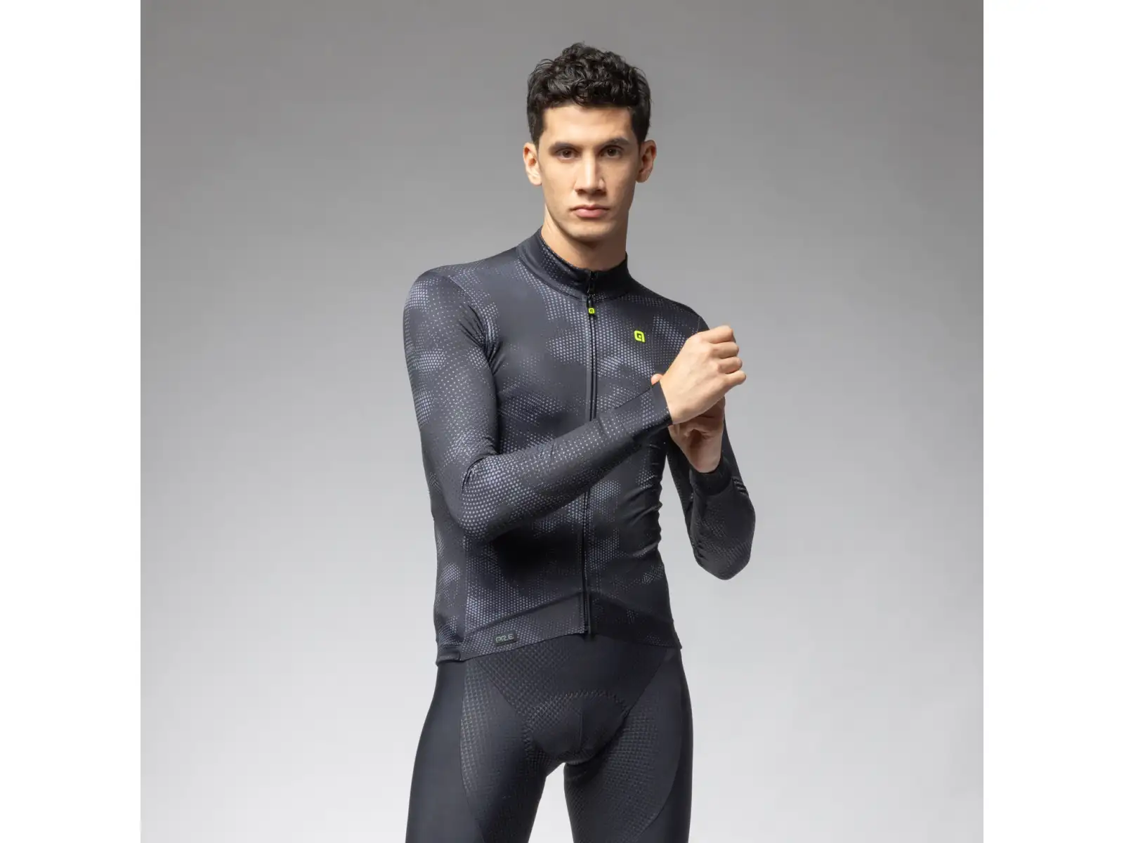 Alé PR-E Spray Herren Langarmtrikot schwarz