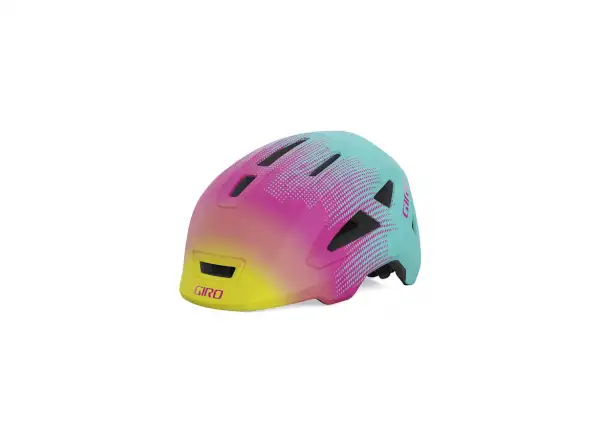 Giro Scamp II Kinderhelm Mat Teal/Pink Towers