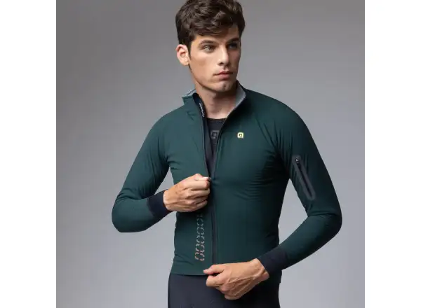 Alé R-EV1 Thermo Shield Herren Winter-Fahrradjacke Bottle Green