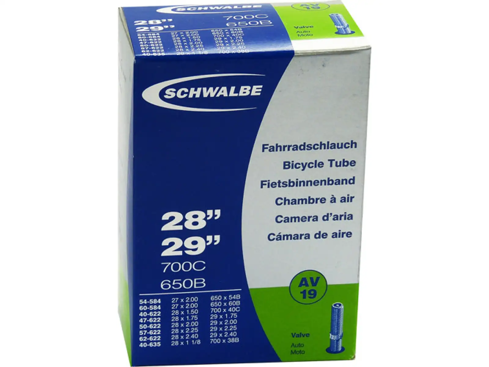 Schwalbe Schlauch MTB 27,5/28/29x2,0-2,40" (Nr.19)