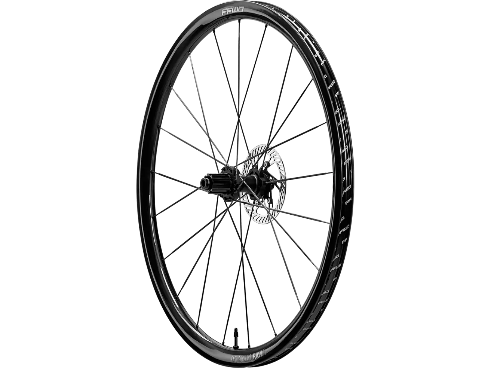 FFWD RAW CS 33 Straßenrad-Radsatz, glänzendes Schwarz