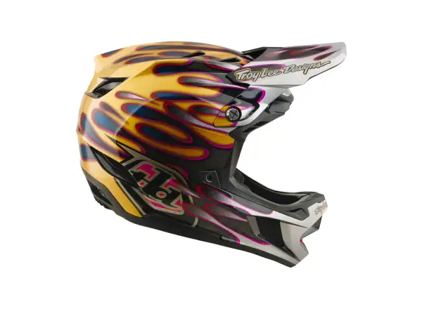 Troy Lee Designs D4 Carbon MIPS Helm Overspray Gold/Black