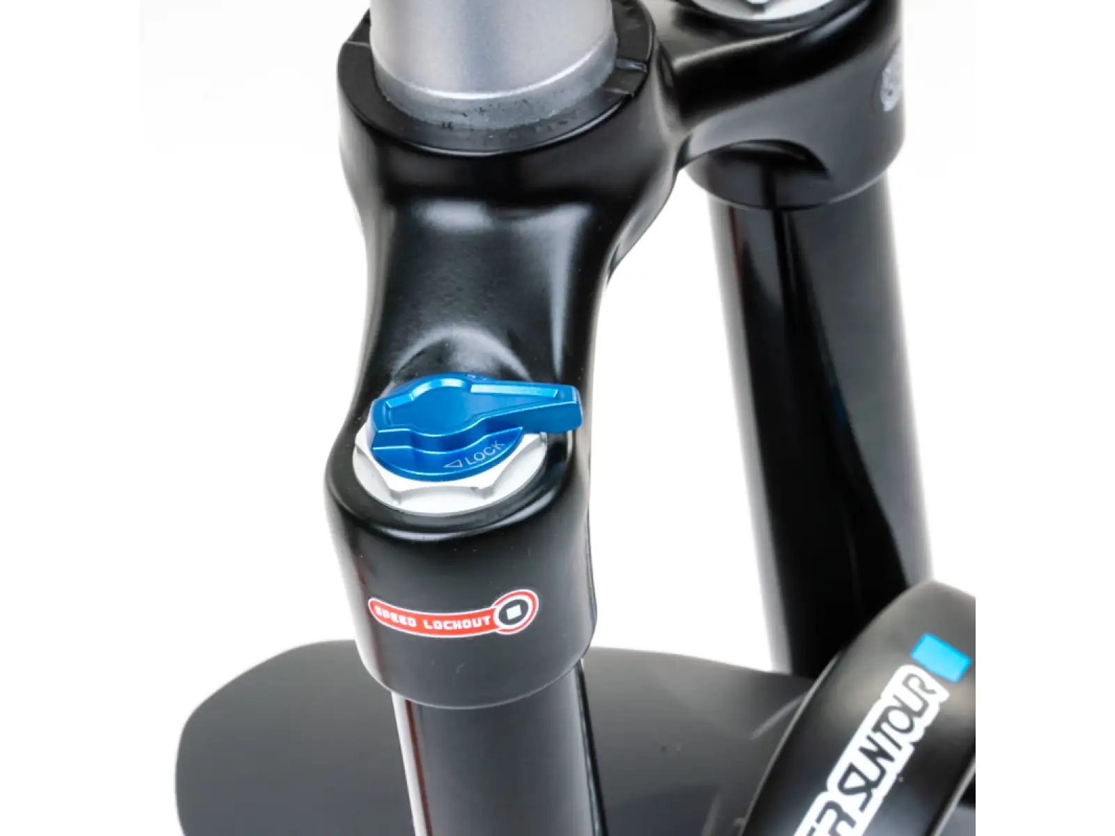 SR Suntour Raidon 32 LO-R 130 mm 27,5" Boost gefederte Gabel in Schwarz.