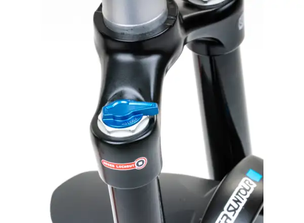 SR Suntour Raidon 32 LO-R 130 mm 27,5" Boost gefederte Gabel in Schwarz.