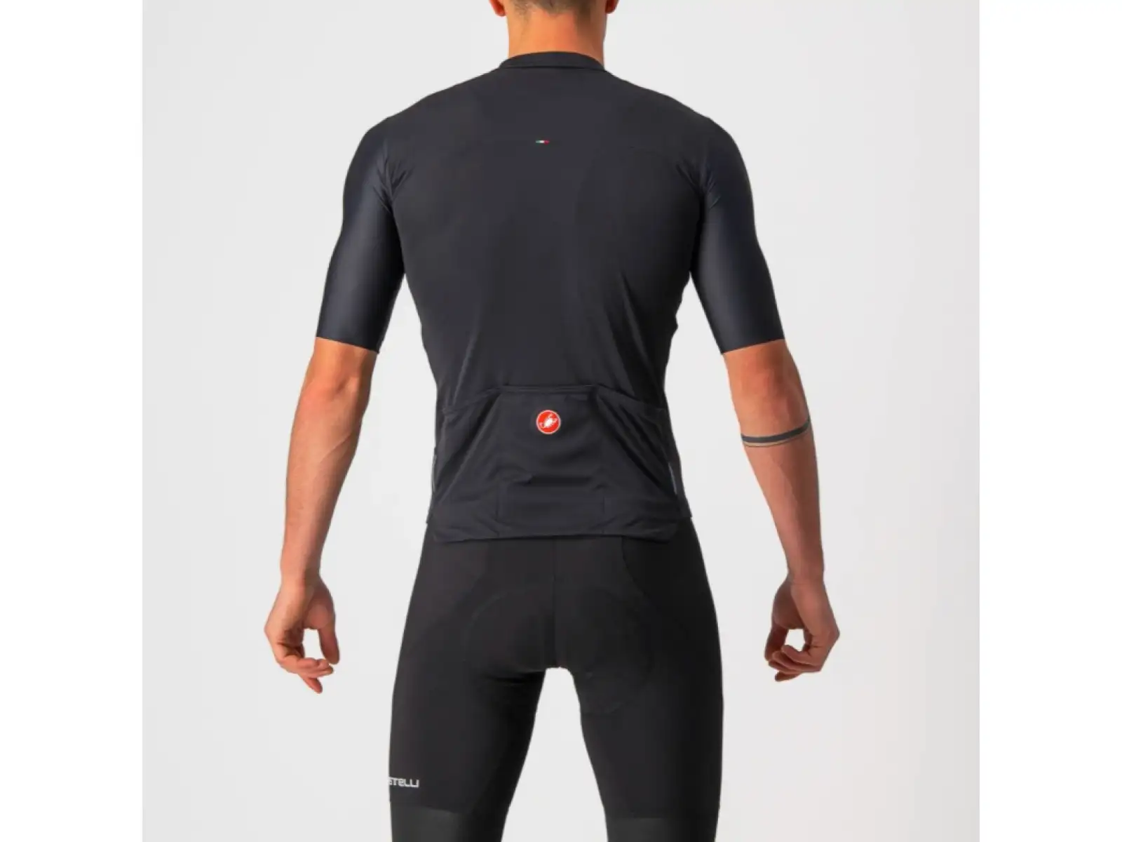 Castelli Prologo 7 Herrentrikot Kurzarm Light Schwarz/Silbergrau-Elfenbein
