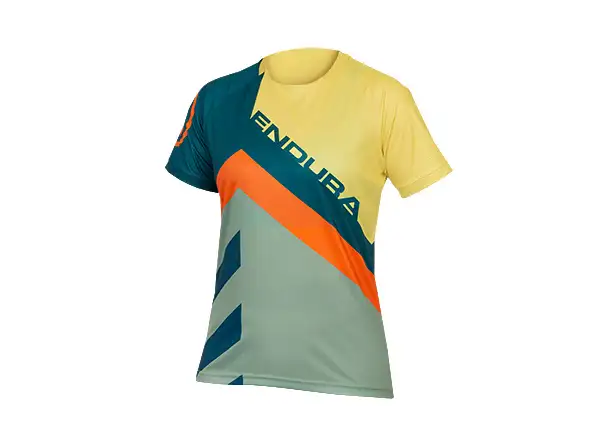 Endura SingleTrack Print Tee LTD Damen Kurzarmshirt Deep Teal