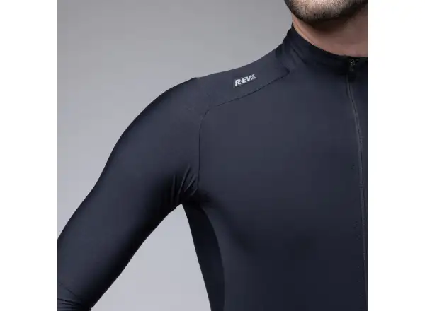 Alé R-EV1 Warm Race Herren gefüttertes Radtrikot Black