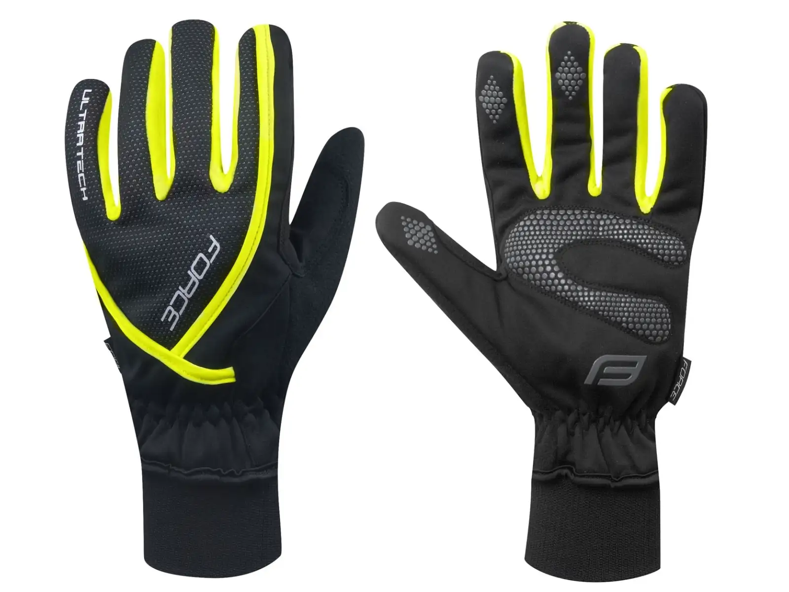 Force Ultra Tech Winterhandschuhe schwarz/fluoreszierend