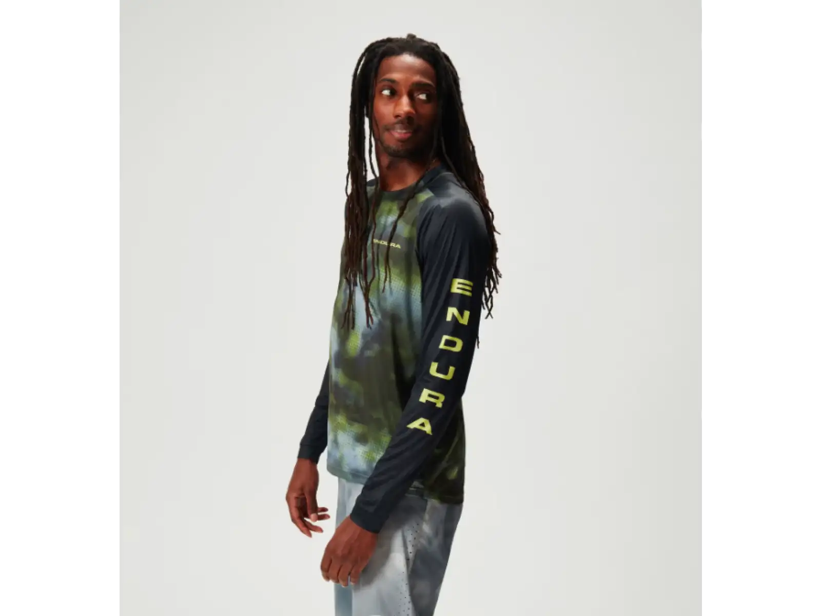 Endura Pixel Cloud Herren Langarmtrikot Schwarz
