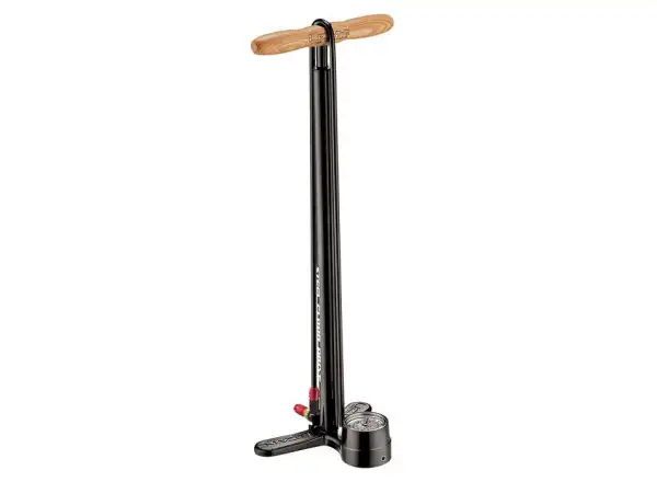 Lezyne Steel Floor Drive Tall Werkstattpumpe glänzend schwarz