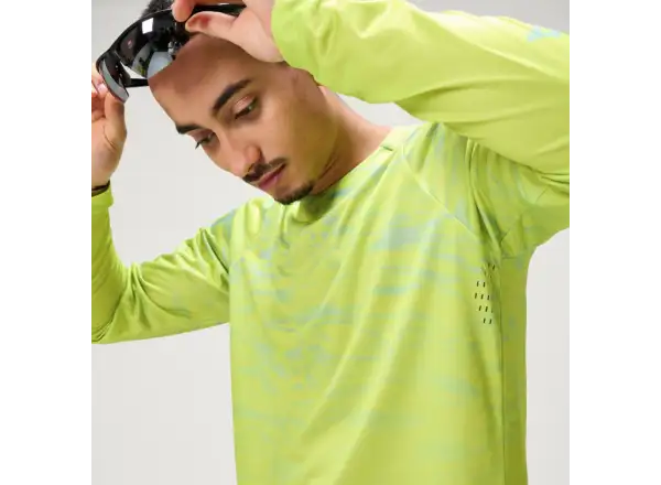Endura LTD Marble Printed Herren Trikot Langarm Lime Green