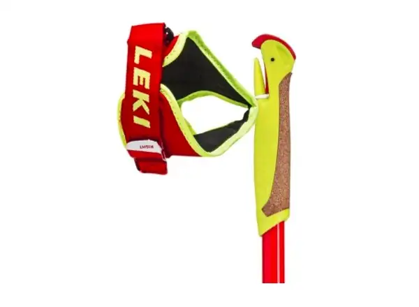 Leki HRC Junior Langlauf-Karbonstöcke Neon Rot/Gelb/Schwarz